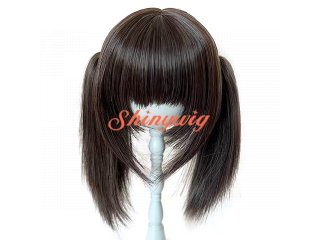 ツインテール縫い付きドールウィッグ