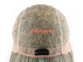 超軽量総手植え白髪ミックスウィッグ