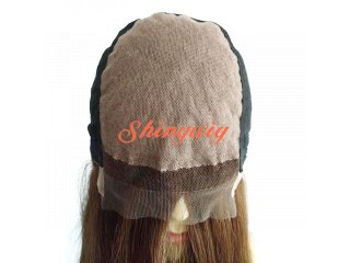 シルクスキントップ、生え際にレースあり医療用かつら