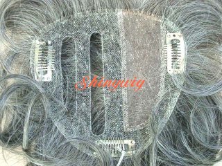 自毛出すタイプ白髪ヘアピース