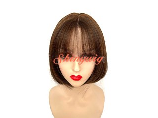 弊社独自開発機械植えインジェクション自然つむじ＆手植え生え際ファッションウィッグ